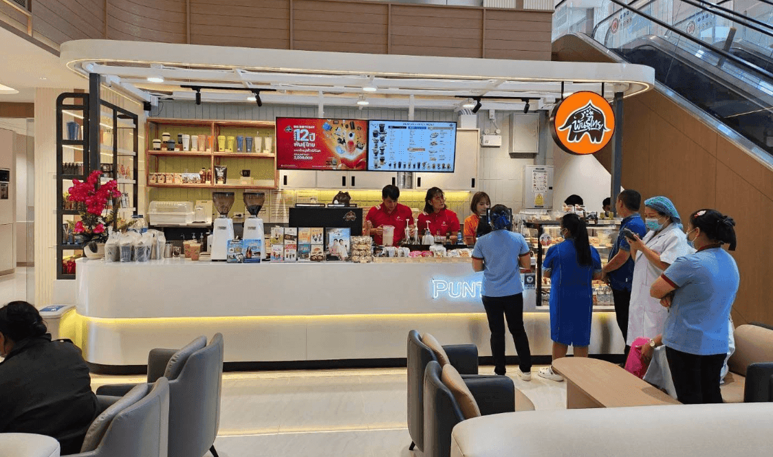 Thai Coffee branch at Kasemrad Hospital, Pathum Thani.